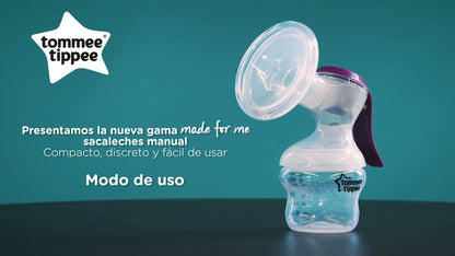 Tommee Tippee Made For Me Manual Breast Pump With Soft, Cushioned Silicone Cup and Narrow neck