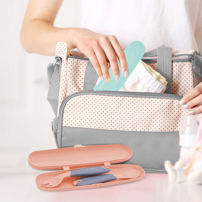Babyjem Plastic Fork & Spoon Travel Case (6 Months+)