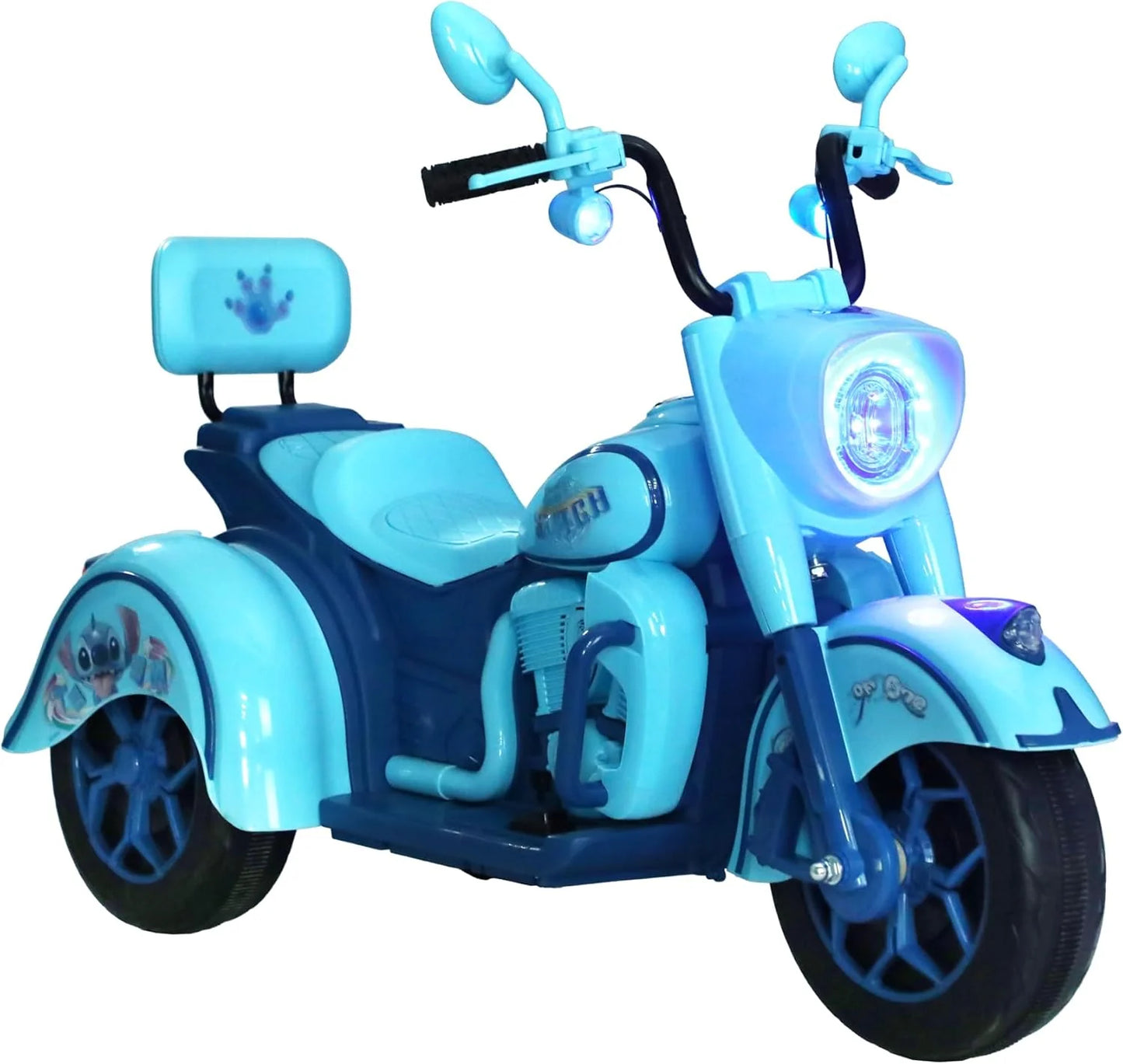 Mesuca Disney Stitch Kids Electric Motor Cycle Ride On 12V7A Battery