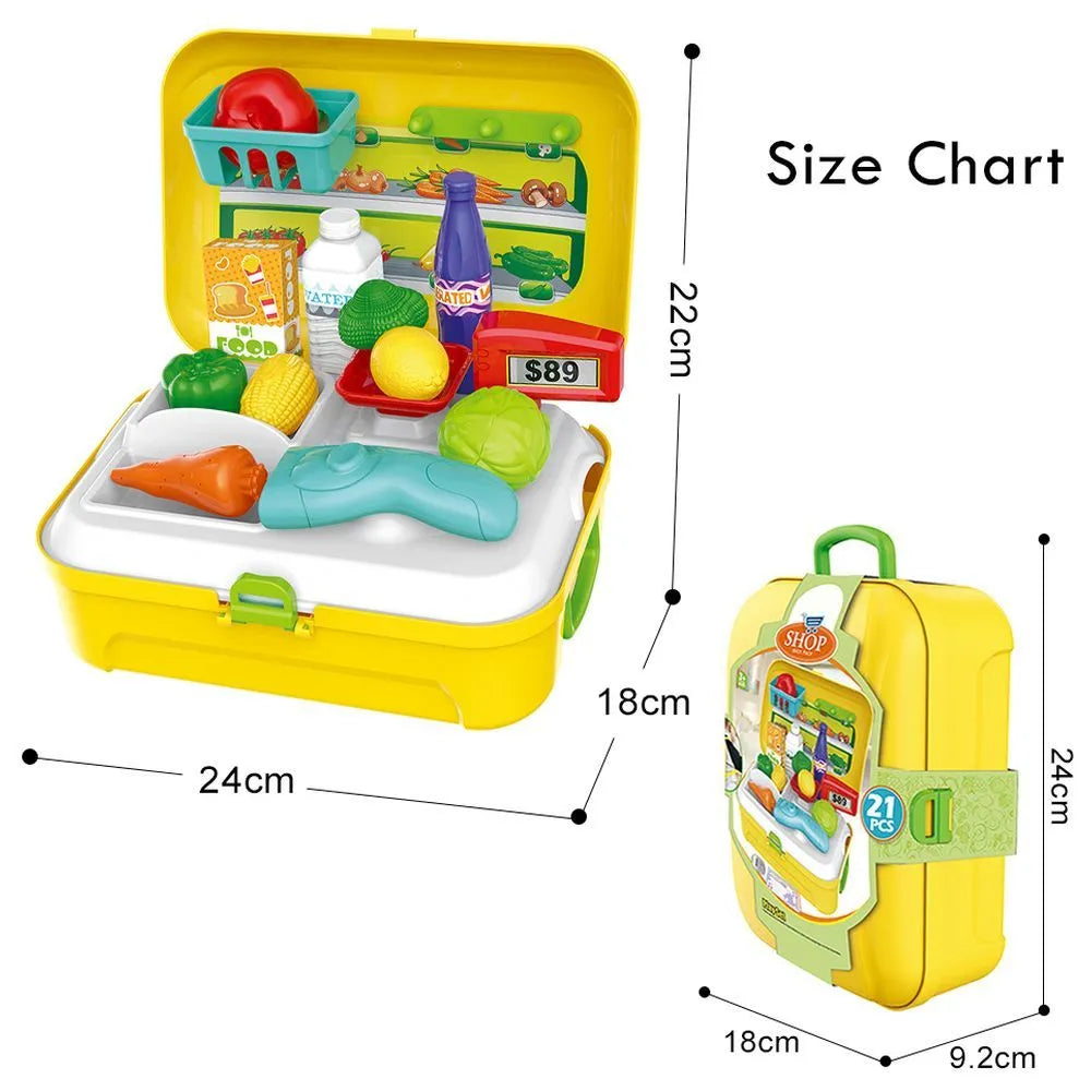 Little Story Shop Keeper Set Box Backpack (Yellow, 21 Pcs)
