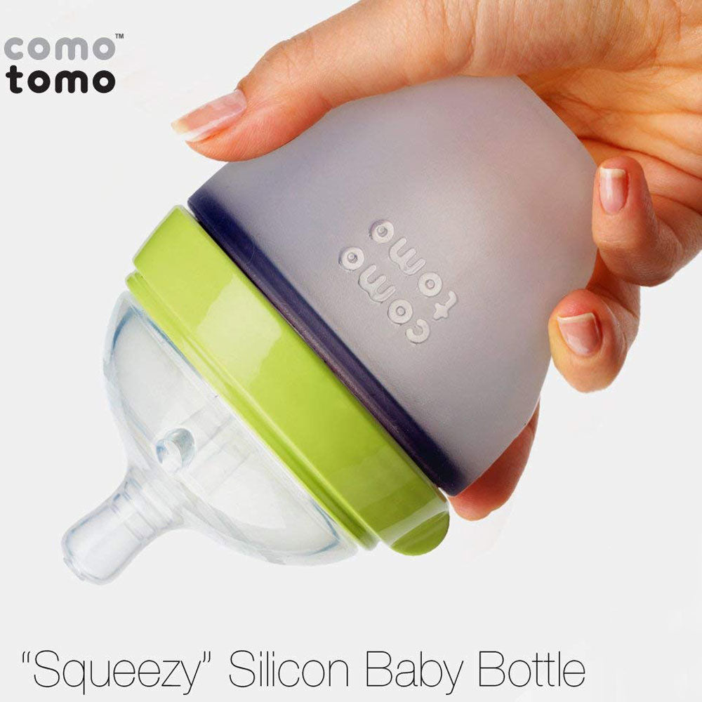 Comotomo Natural Feel Baby Bottle Double Pack (Pink, 150ml)