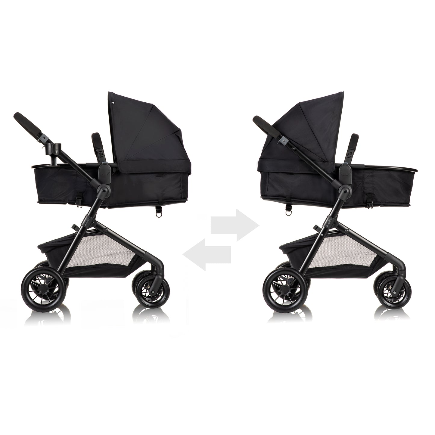 Evenflo Pivot Modular Travel System with LiteMax Infant Car Seat (Casual Gray)