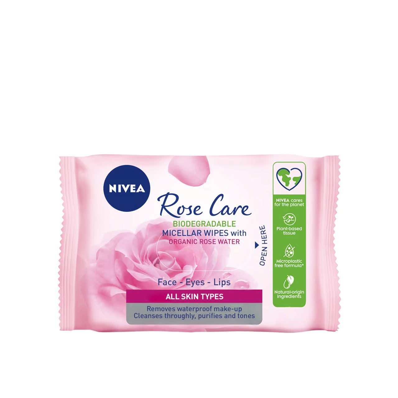 Nivea Rose Care Micellar Face Wipes  (25 Pcs)