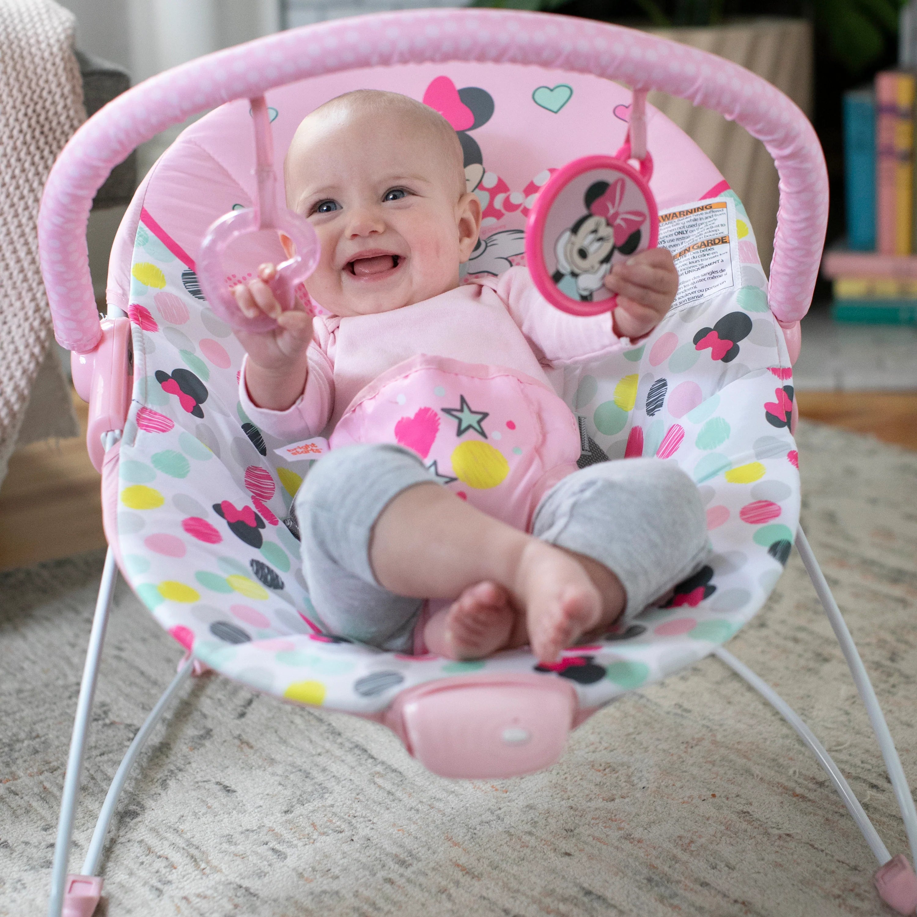Bright Starts Minnie Mouse Spotty Dotty Vibrating Bouncer