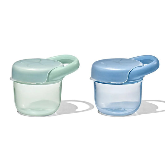 Oxo Tot Snack Cup With Lid (Opal And Dusk) - Pack of 2