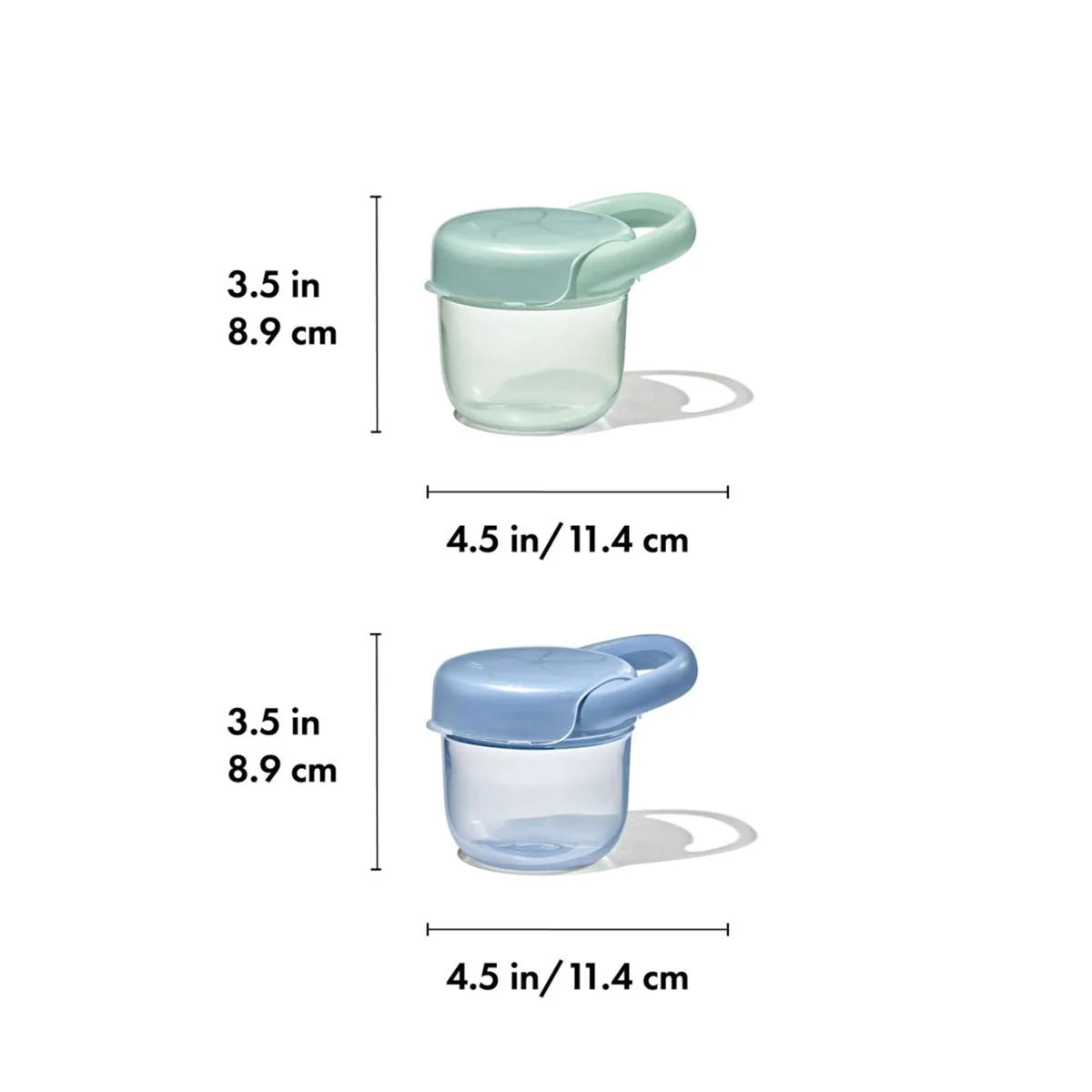Oxo Tot Snack Cup With Lid (Opal And Dusk) - Pack of 2