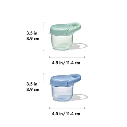 Oxo Tot Snack Cup With Lid (Opal And Dusk) - Pack of 2