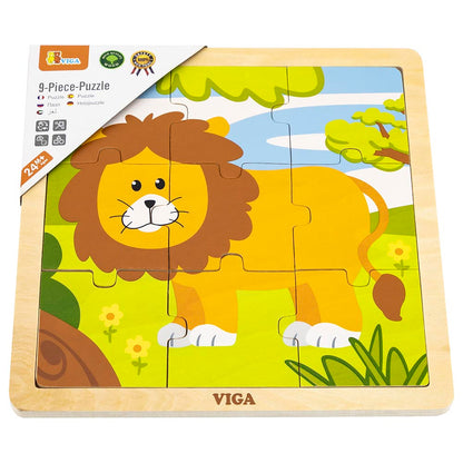 Viga Wooden Puzzle (Lion, 9pcs)