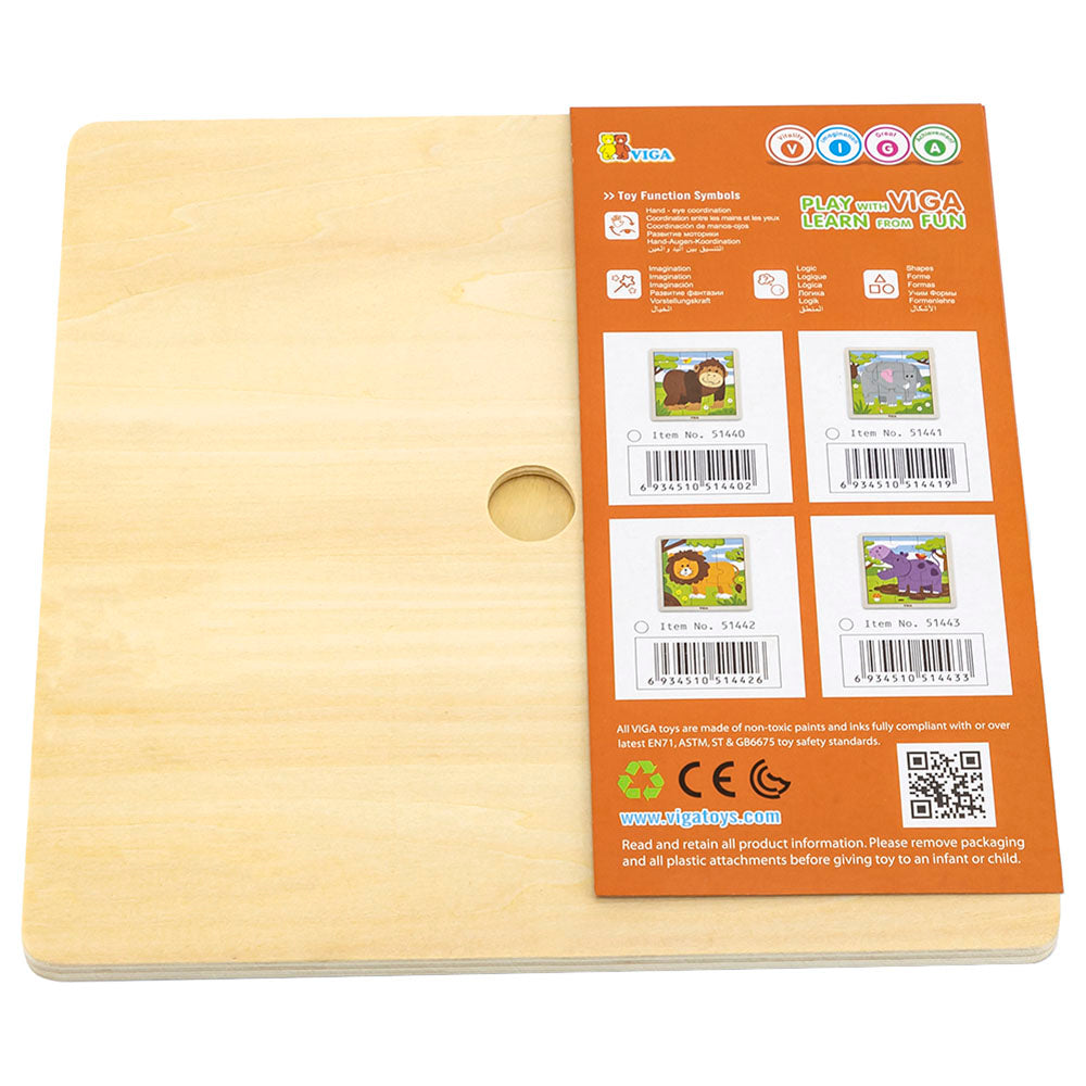 Viga Wooden Puzzle (Lion, 9pcs)