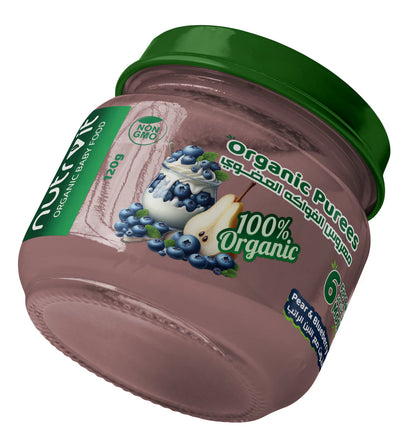 نوترافيت مهروس فاكهة الكمثرى وخثارة التوت الأزرق (120g)