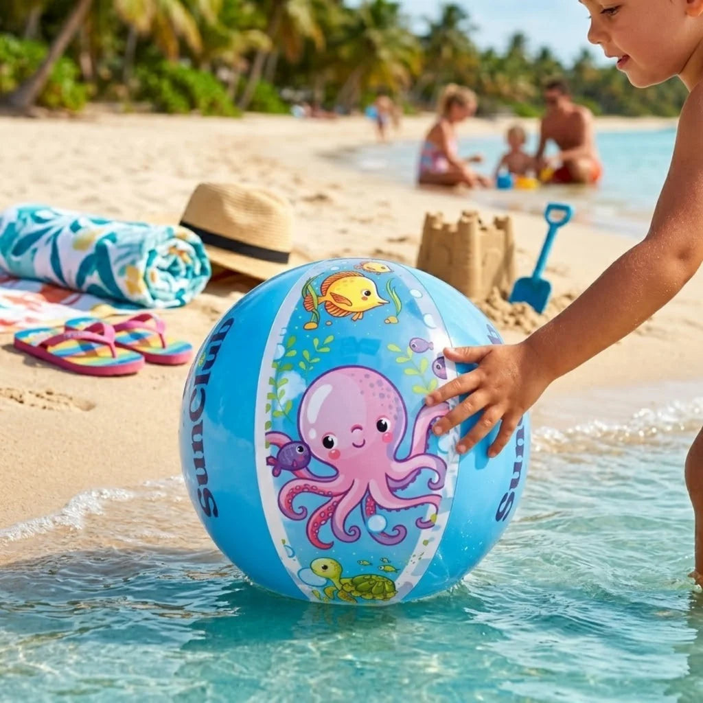 JILONG - Sun Club Ocean World Inflatable Beach Ball Blue
