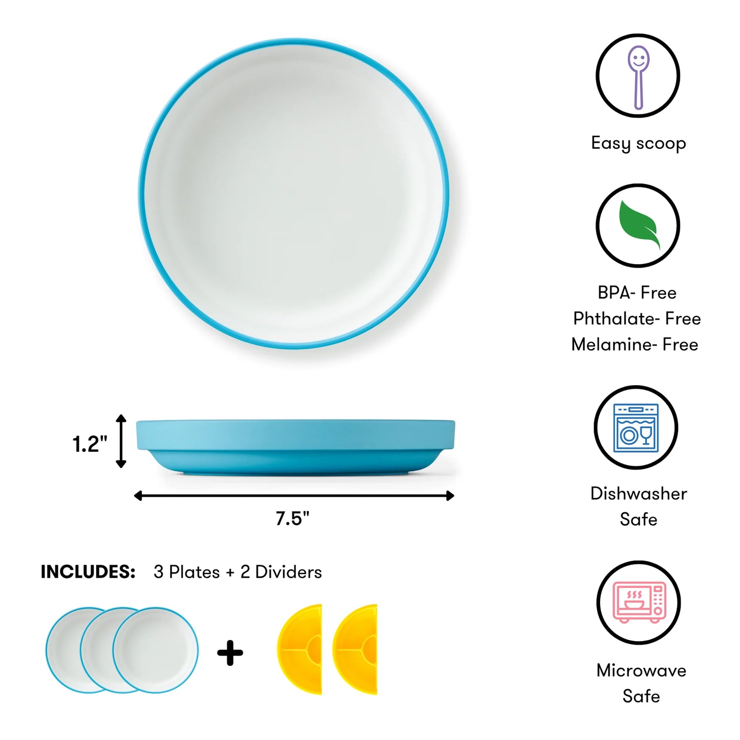 Omielife Omie Easy Scoop Plate Set (19cm)