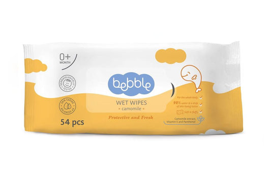 Bebble Wet Wipes With Camomile Extract (54g)