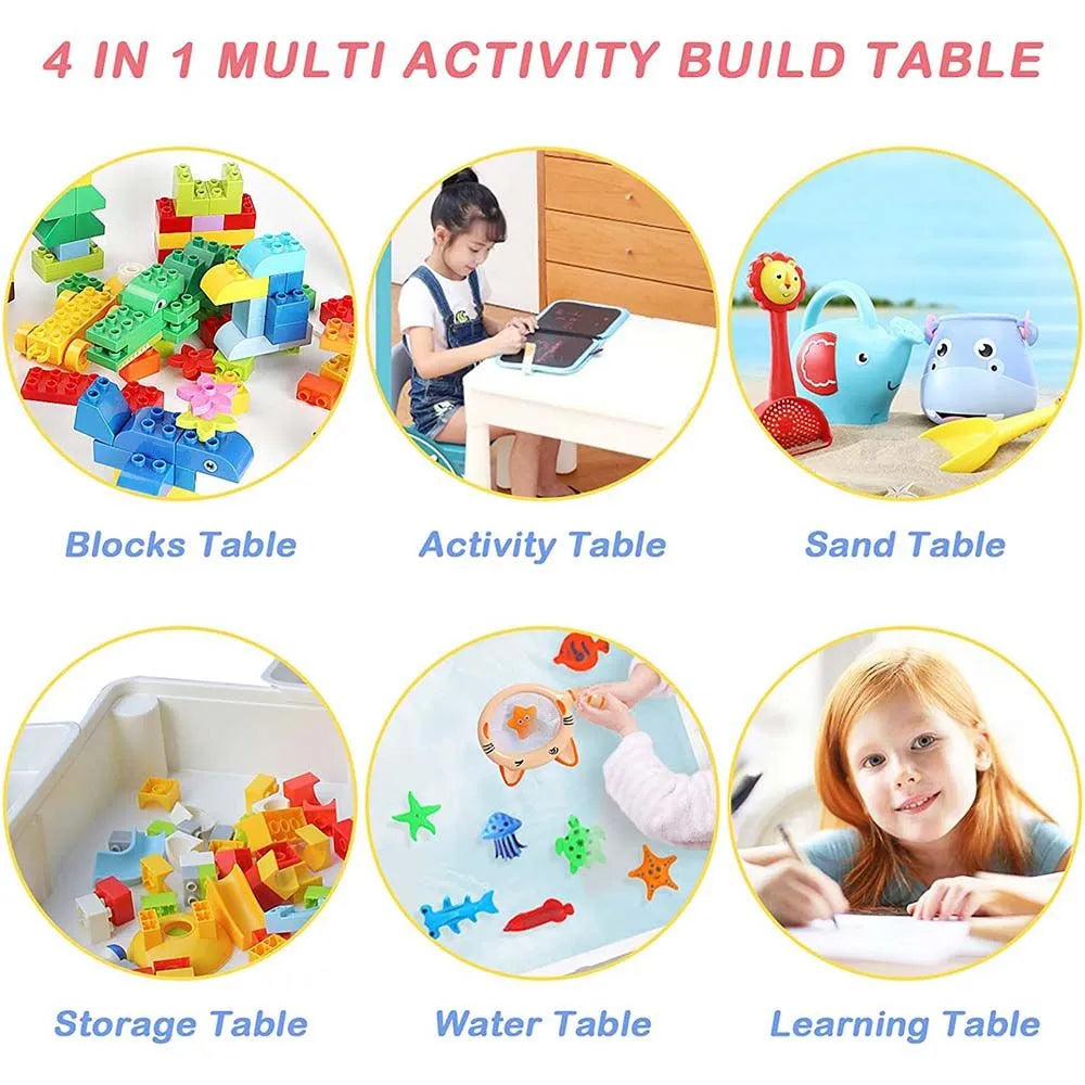 Little Story 4-In-1 Activity and Block Table With 50 Blocks (Large)