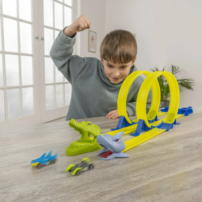 Teamsterz Turbo City Swamp Attack Track Set with 2 Beast Machines Cars