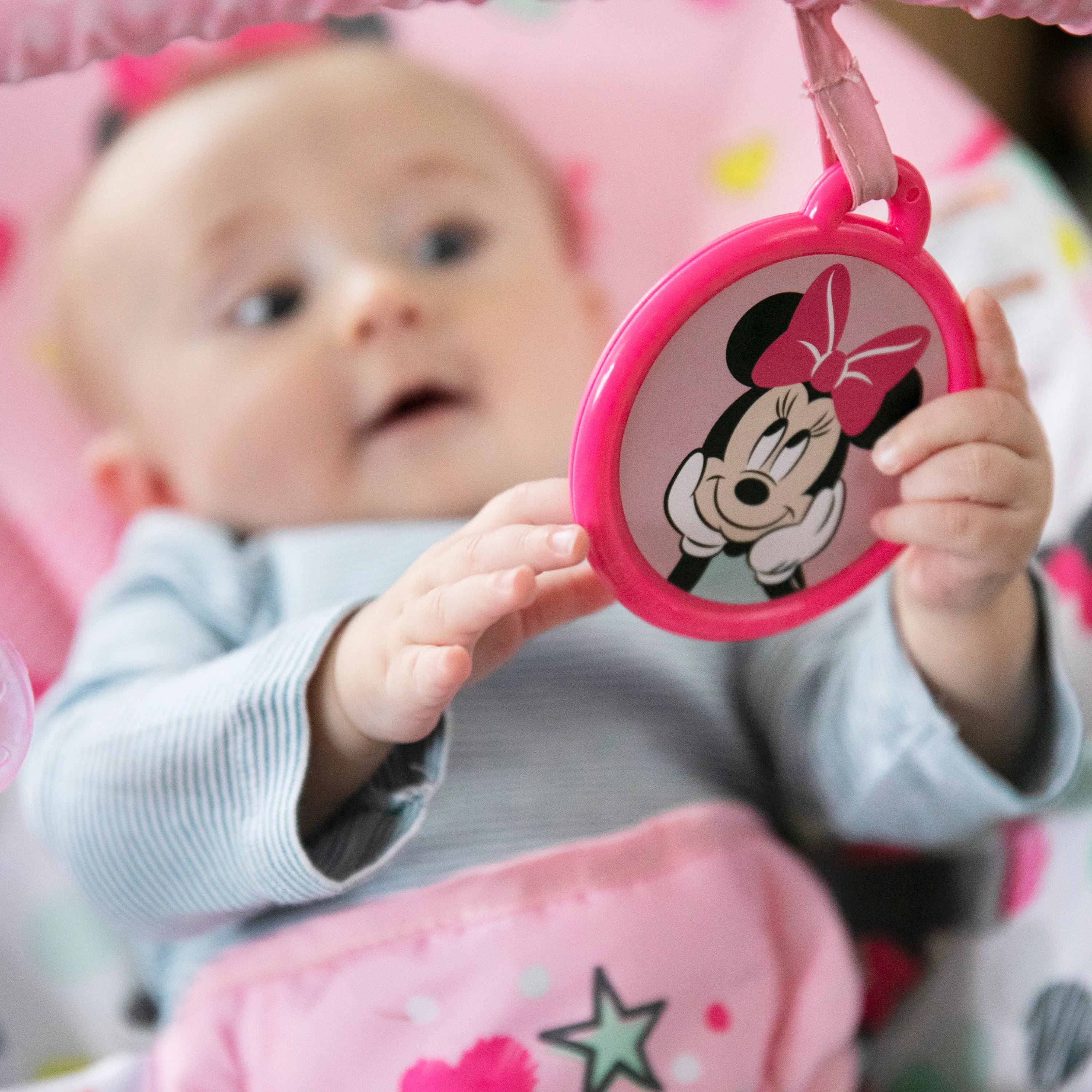 Bright Starts Minnie Mouse Spotty Dotty Vibrating Bouncer