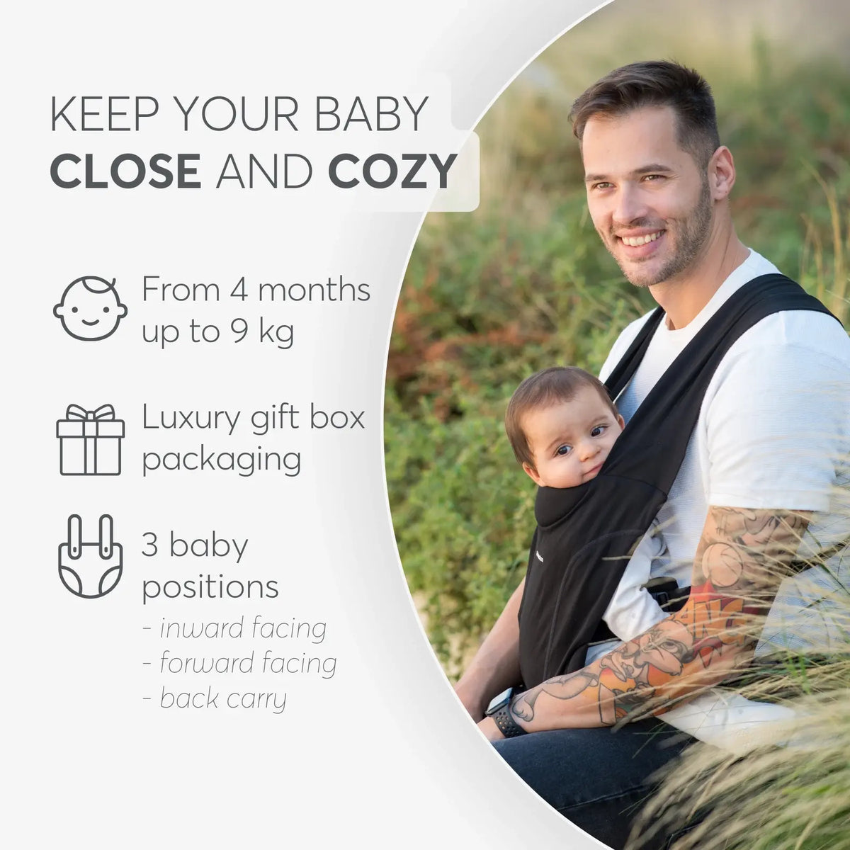 Kikkaboo - Riley Baby Carrier - BEIGE