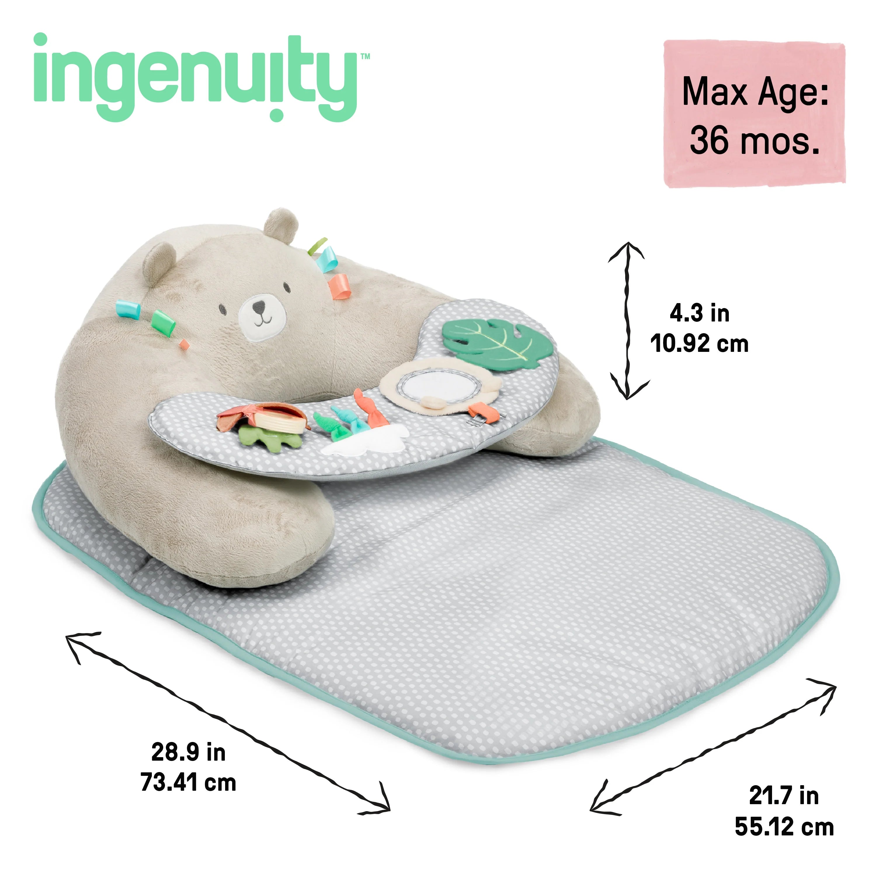 Ingenuity Cozy Prop 4 In 1 Sit Up & Activity Mat