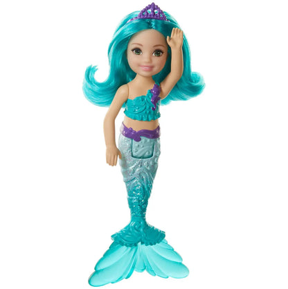 Barbie Dreamtopia Chelsea Teal Mermaid Doll – 6.5 Inch