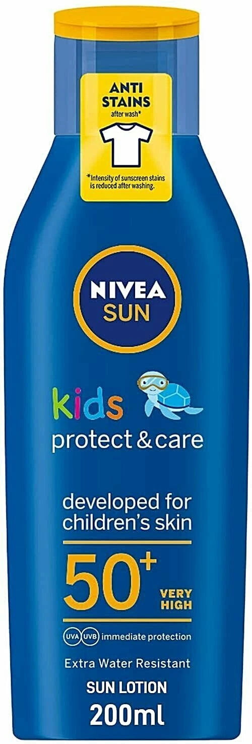 لوشن نيفيا الواقي من الشمس للأطفال حماية وعناية بعامل حماية من الشمس 50+ (200ml)