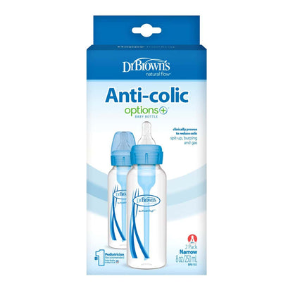 Dr. Brown's PP Narrow Options+ Bottle (250ml, Blue) - Pack of 2