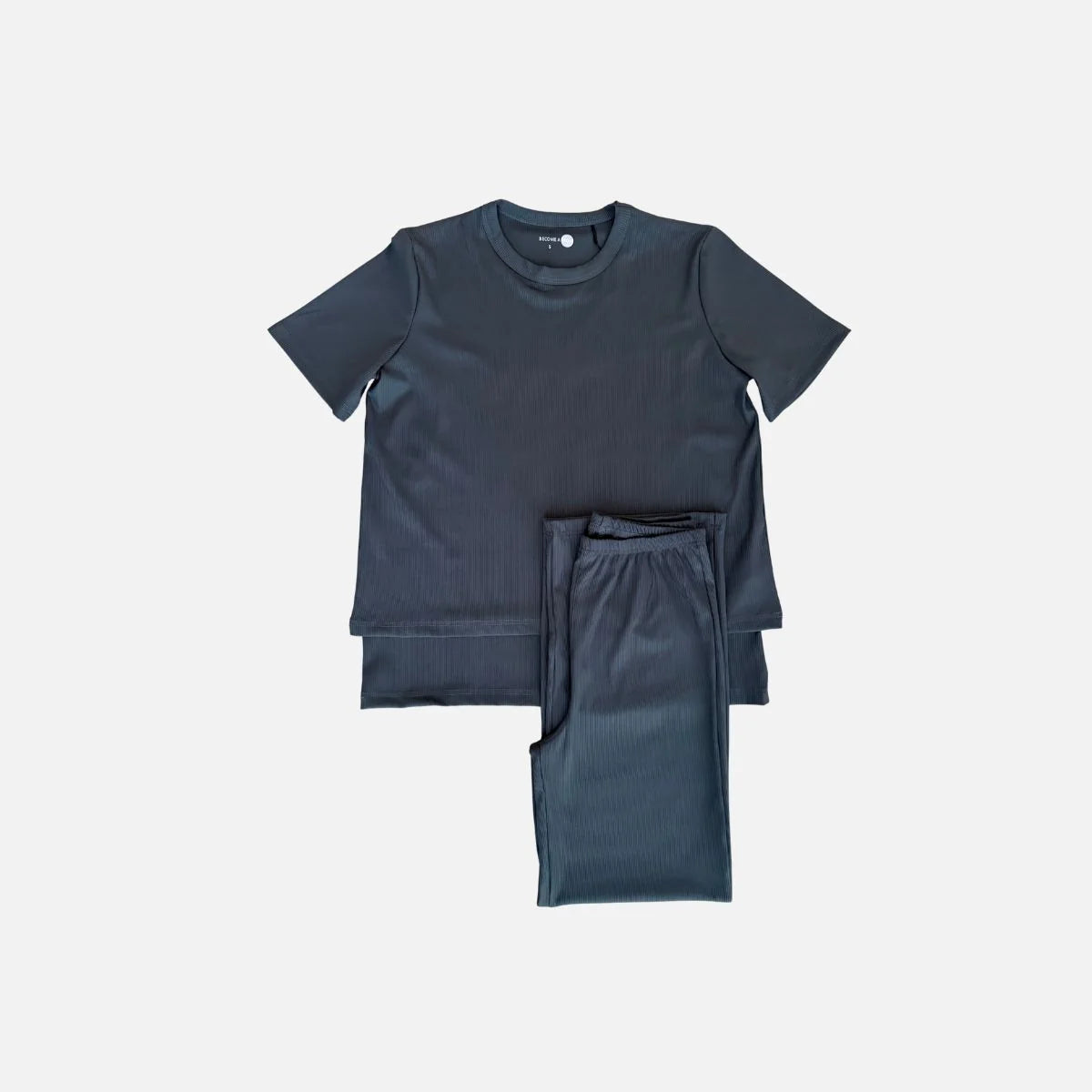 Become a Mom Cherry Stripe Suit (Dark Charcoal, XXL)