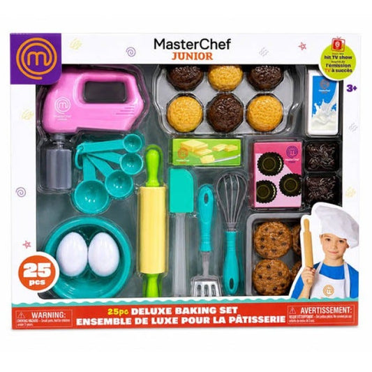 MasterChef Jr Deluxe Baking Set – 25pcs Kids Pretend Play Baking Kit