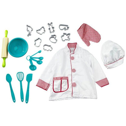 MasterChef Jr Chef Costume Play Set 17PCS – Kids Dress-Up Chef Kit