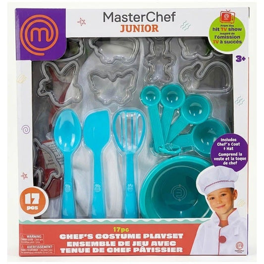 MasterChef Jr Chef Costume Play Set 17PCS – Kids Dress-Up Chef Kit
