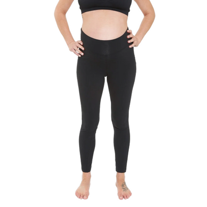 Become a Mom Mama Cotton Legging (Black, XXL)