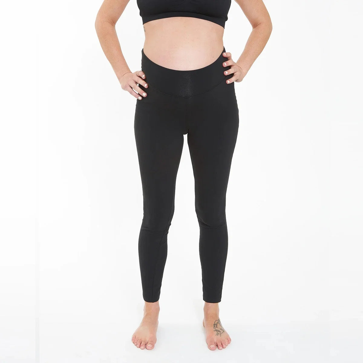 Become a Mom Mama Cotton Legging (Black, XXL)
