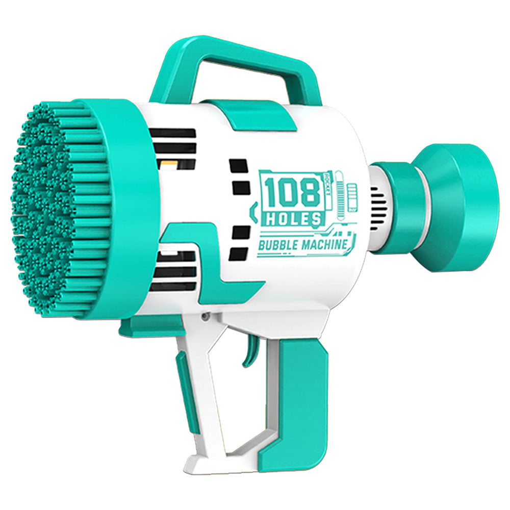 Little Story Bubble Machine Gun With Light/Bubble Maker - Cyan (108 Holes)