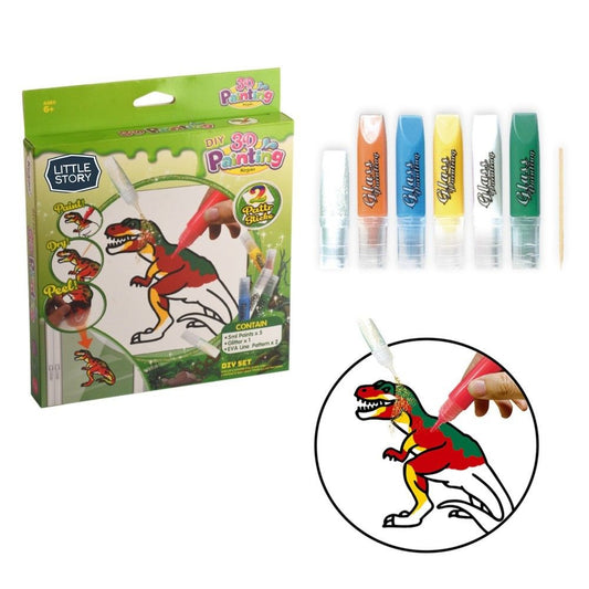 Little Story DIY Kids Art & Craft 3D Painting Set (Dinosaur)