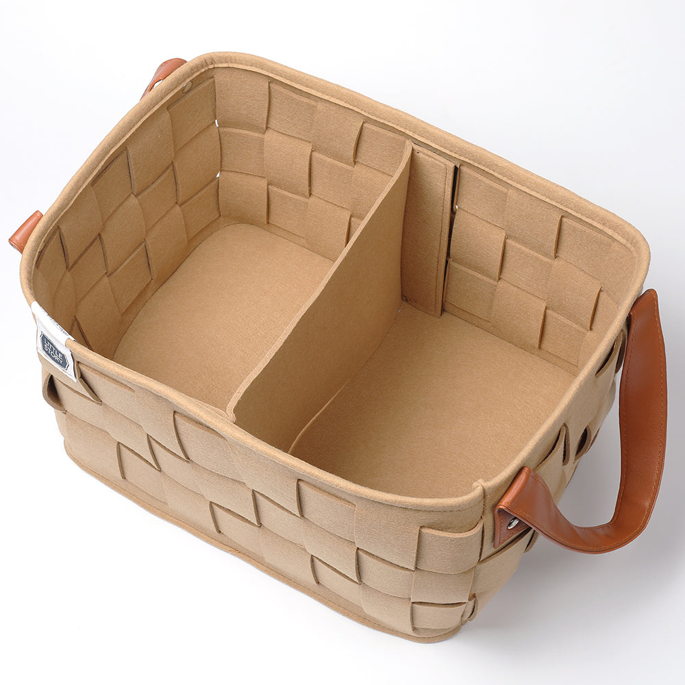 Little Story Multi-Purpose/Laundry Caddy Basket Felt (Khaki)