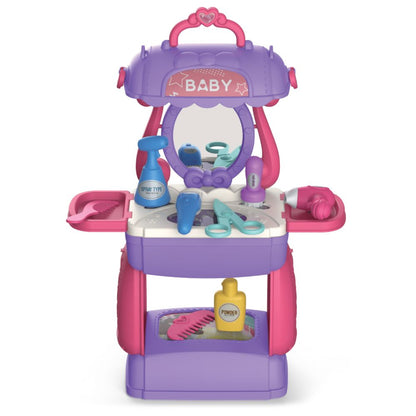 Little Story Role Play Beautician Toy Set Satchel (21 Pcs, Purple)