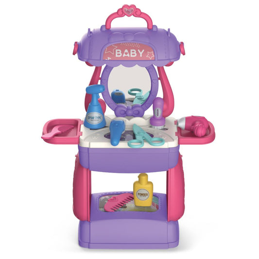 Little Story Role Play Beautician Toy Set Satchel (21 Pcs, Purple)