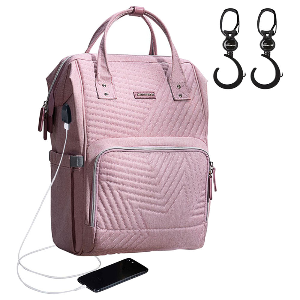 Sunveno Diaper Bag With Stroller Hooks