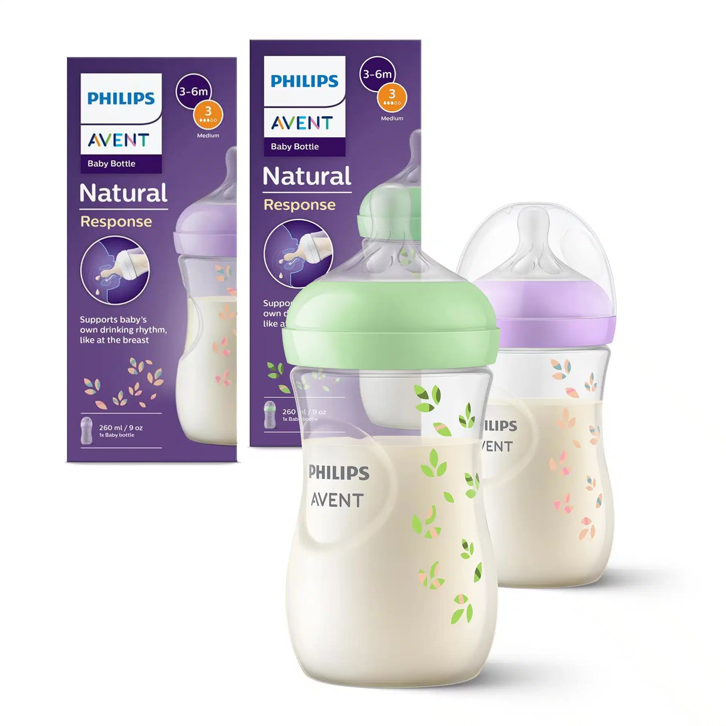 Philips Avent Natural 3.0 Feeding Bottle Deco (260ml)