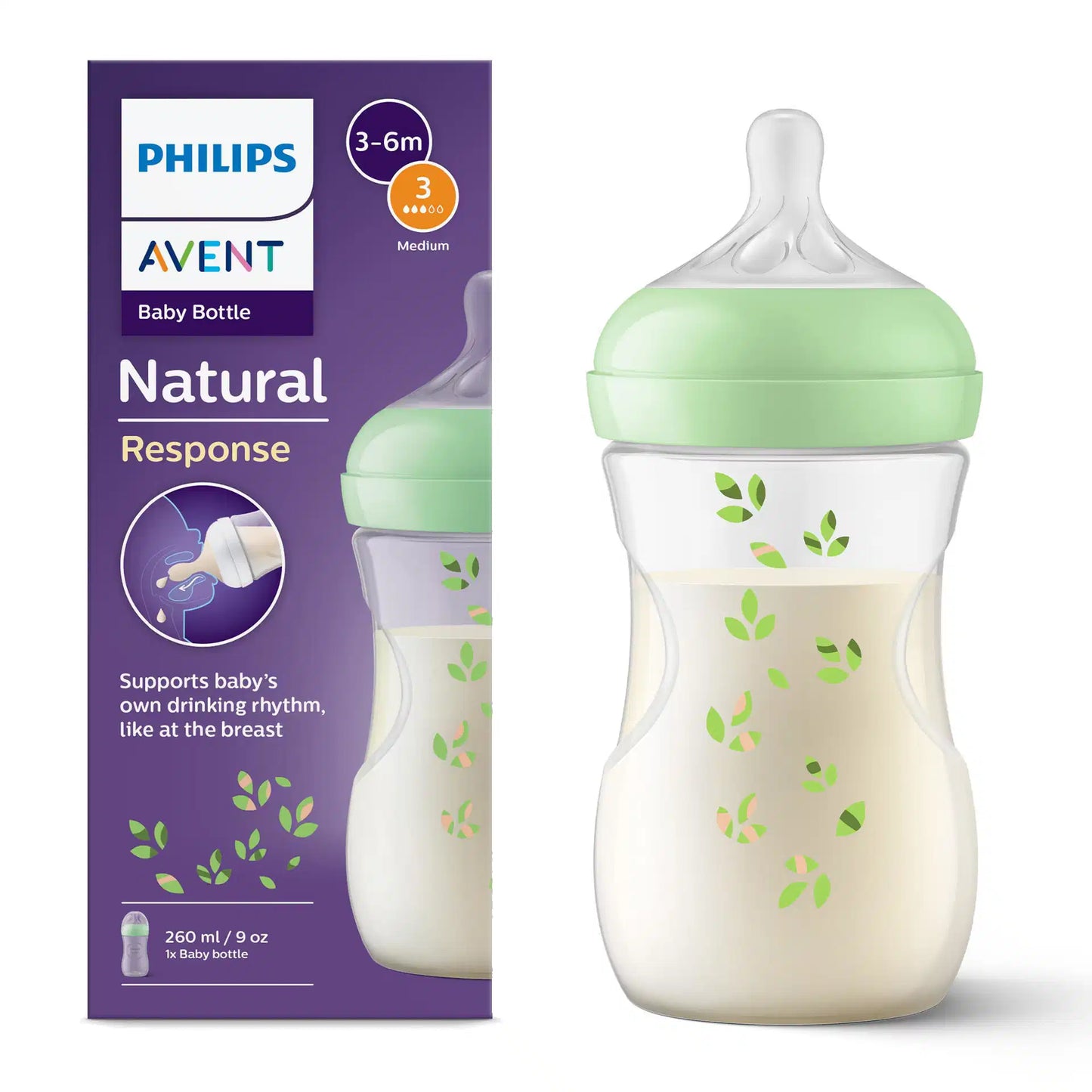 Philips Avent Natural 3.0 Feeding Bottle Deco (260ml)