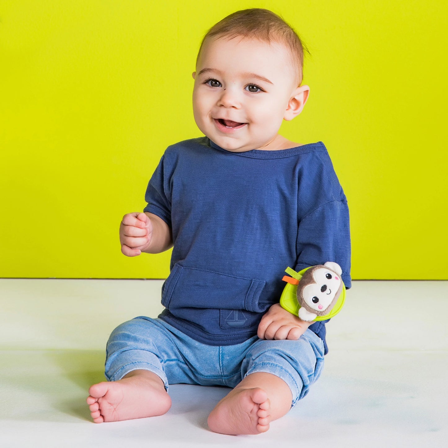 Bright Starts Rattle & Teethe Wrist Pals Toy (Monkey & Elephant)