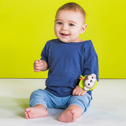 Bright Starts Rattle & Teethe Wrist Pals Toy (Monkey & Elephant)