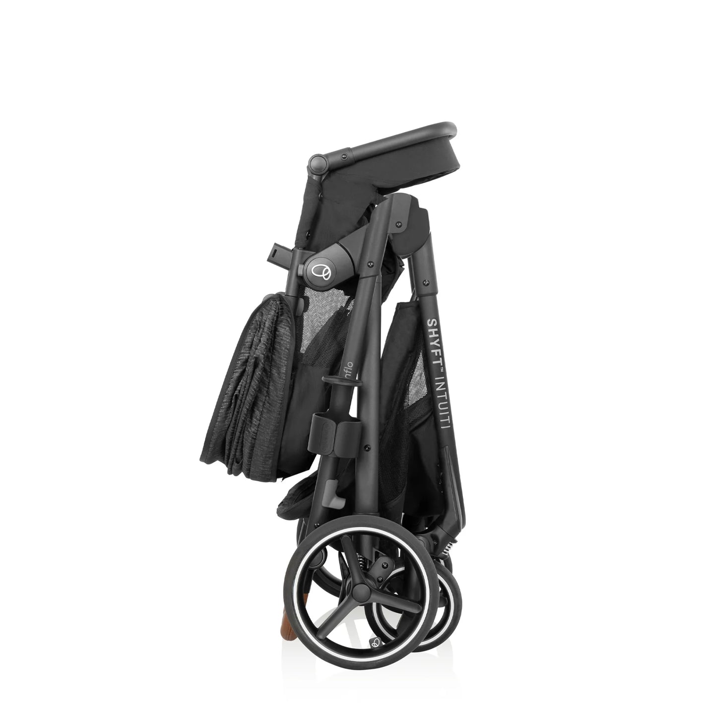 Evenflo Shyft Intuiti Travel System with Revolve180 LiteMax NXT Rotating Infant Car Seat (Black Shale)