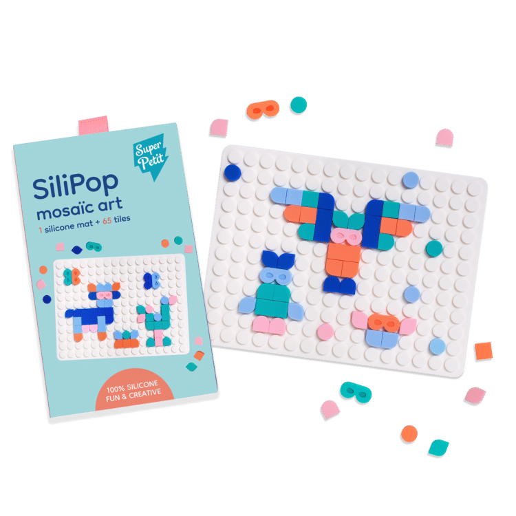 Super Petit Silipop Travel Game Silicone White Mat + 65 Tiles