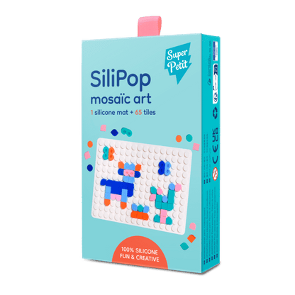 Super Petit Silipop Travel Game Silicone White Mat + 65 Tiles