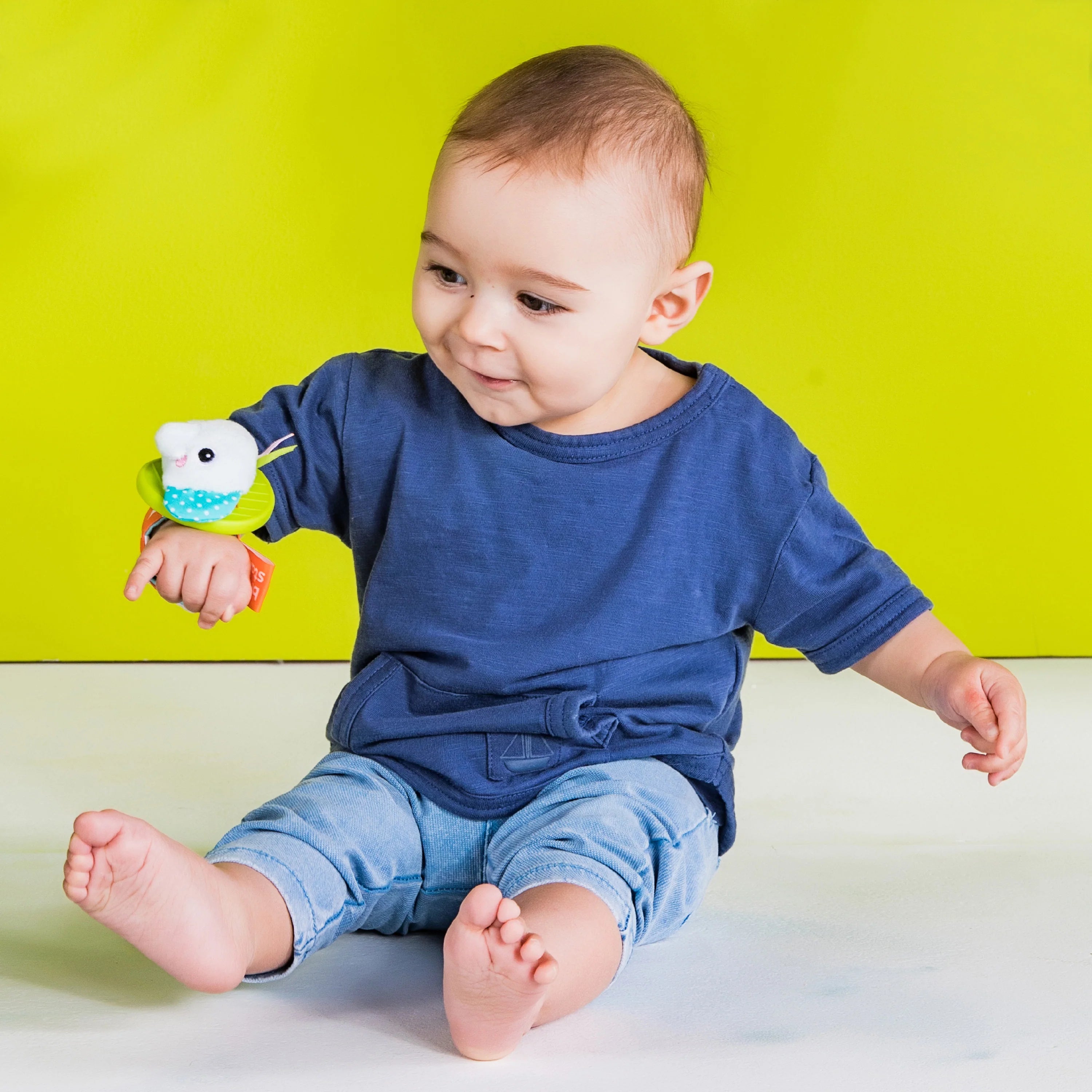 Bright Starts Rattle & Teethe Wrist Pals Toy (Monkey & Elephant)