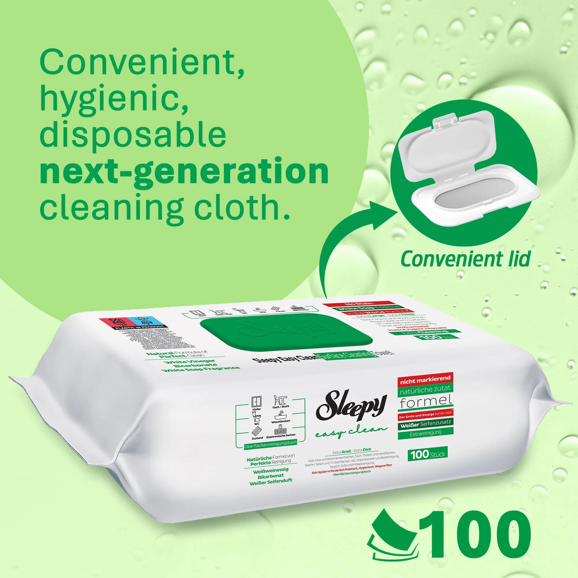 Sleepy Antibacterial Wet Wipes (100 Count)
