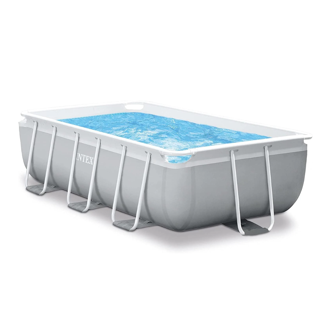 Intex Prism Frame Rectangular Pool Set With Filter Pump & Safety Ladder (3mx1.75mx80cm)