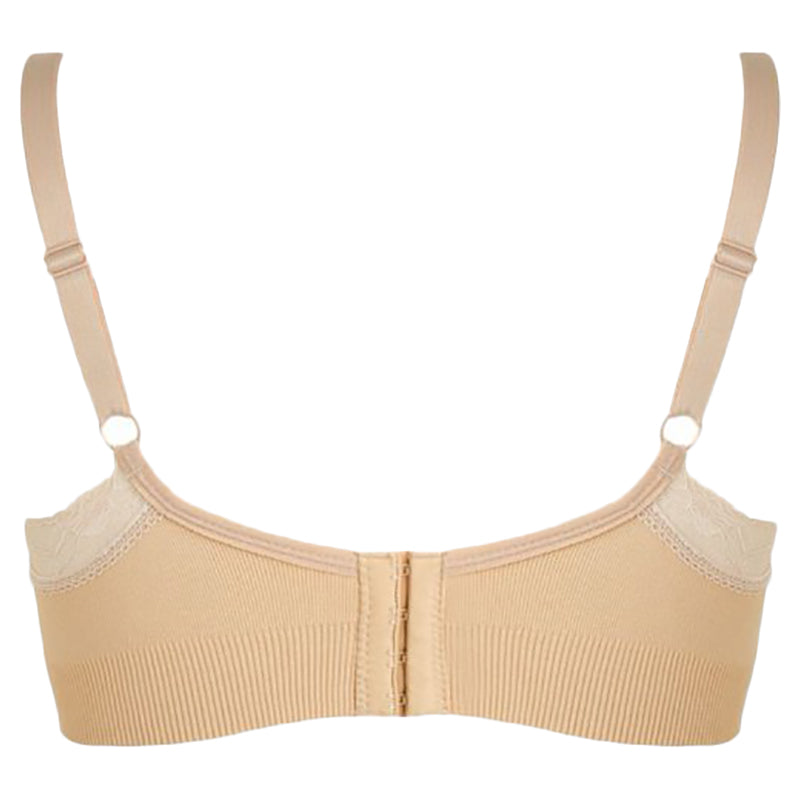 Blooming Blossom Nursing Lace Trim Bra (Nude)