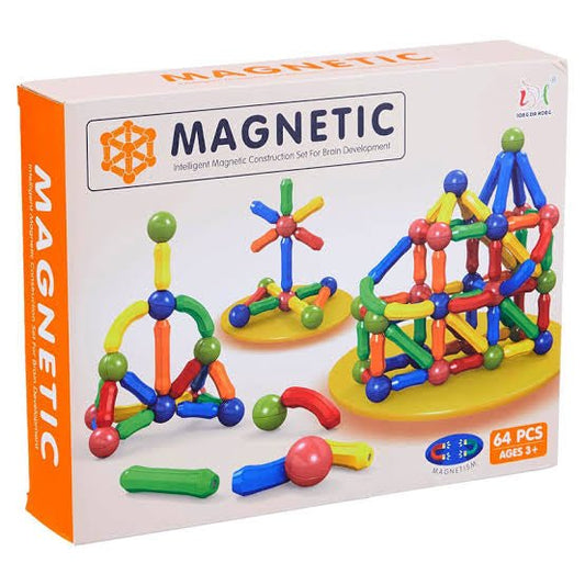 New Boy Snap Bars Magnetic Builder Set – 64 Pieces