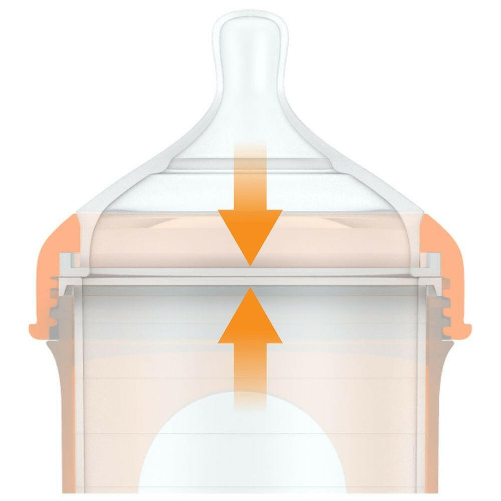 زجاجات بون نورش من السيليكون قابلة لإعادة الاستخدام، 4 أونصة، برتقالية